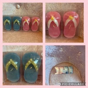 Floating Flip Flop Candles - Pink and Blue